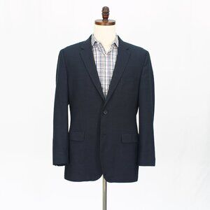 Hugo Boss 42R Navy Blazer Sport Coat Jacket 2-Button Solid Y225